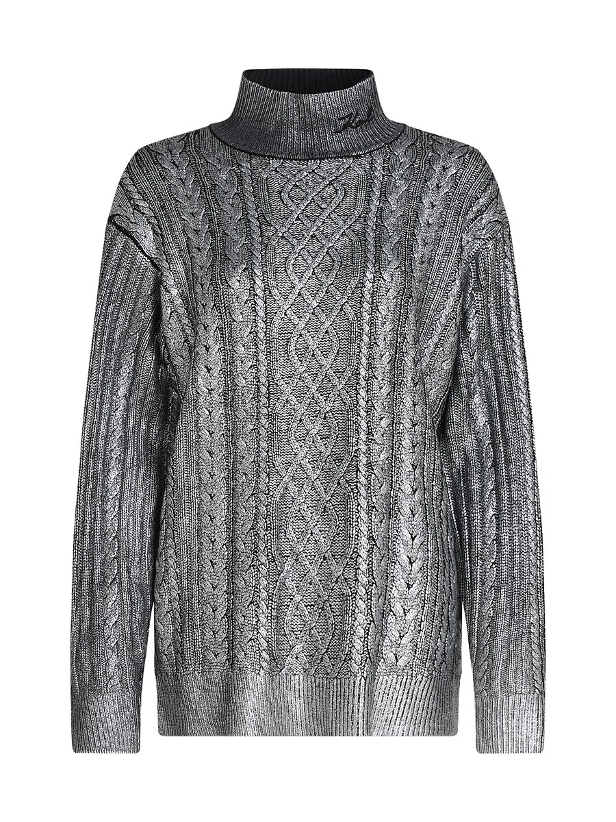 

Тонкий вязаный свитер Karl Lagerfeld Sweater, цвет silver grey