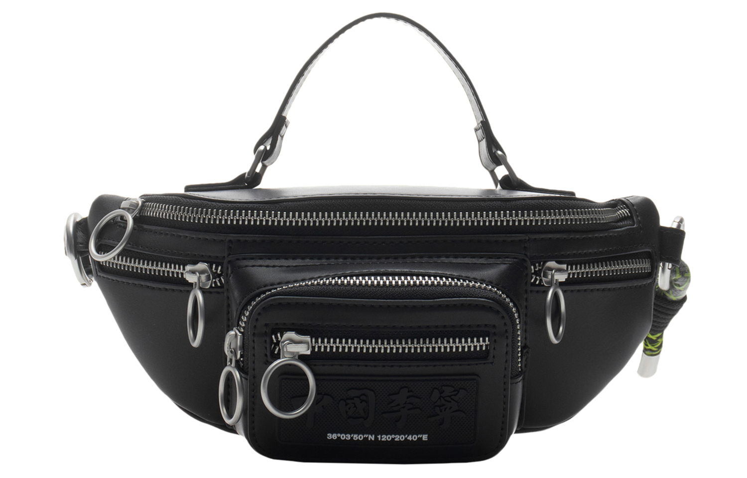 

LiNing Синтетическая кожаная одноплечевая сумка-кроссбоди унисекс черная, Black