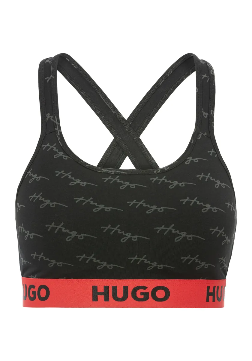 

Бюстгальтер без косточек HUGO Underwear "BRALETTE PAD SL DESI", с поясом с контрастным логотипом, цвет Open Miscellaneous 965