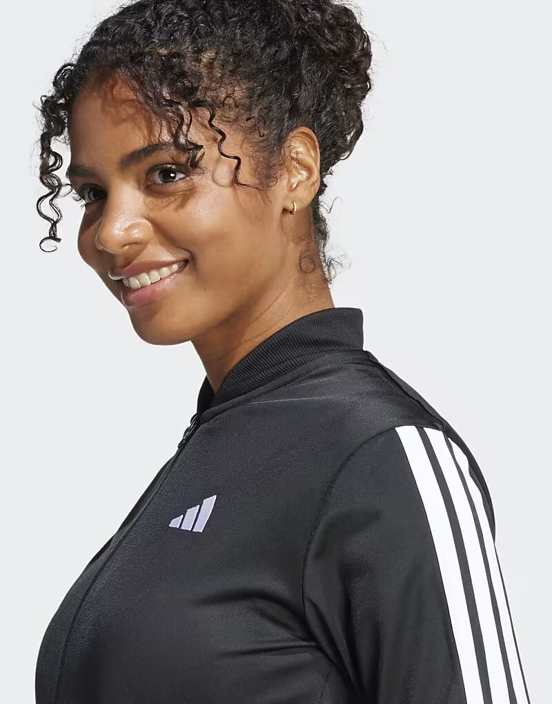 Спортивный костюм performance Essentials с тремя полосками черного цвета Adidas Performance — фото 3