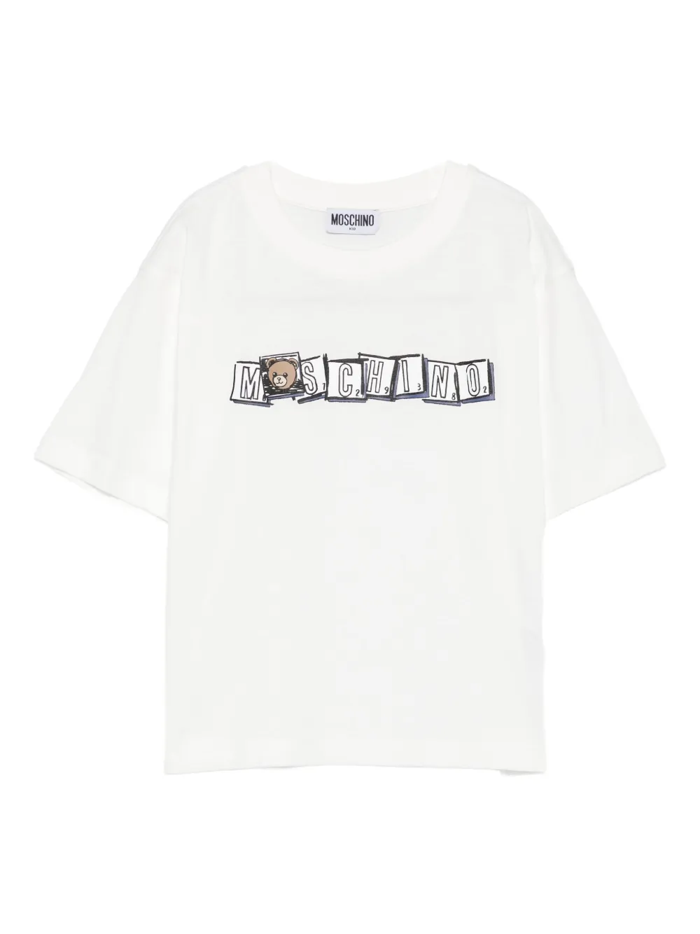 

Футболка с логотипом Teddy Bear Moschino Kids, белый