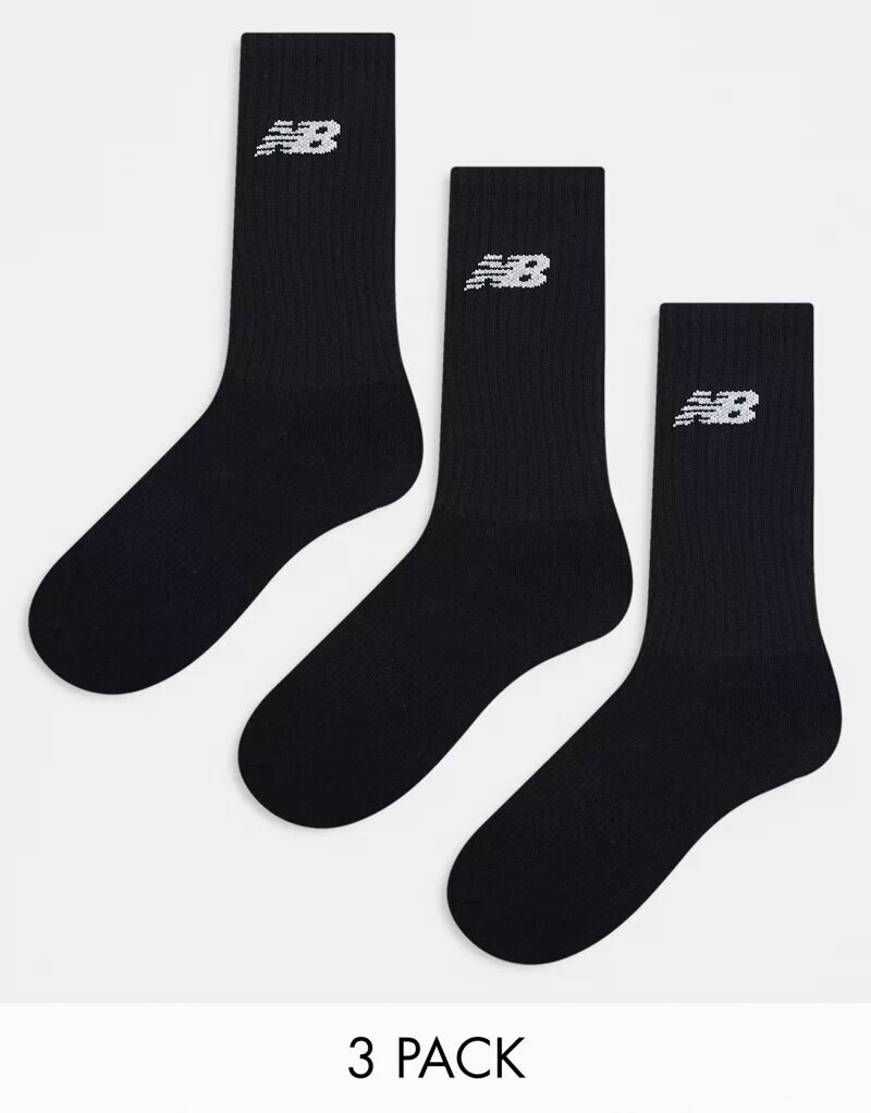 

Набор из 3 черных спортивных носков New Balance с логотипом