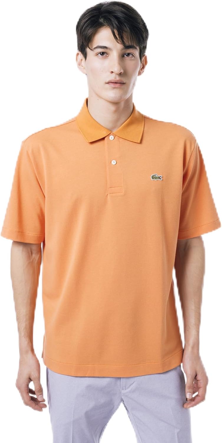 

Мужская повседневная минималистичная рубашка-поло Lacoste из смеси лиоцелла (официальная версия), оранжевый