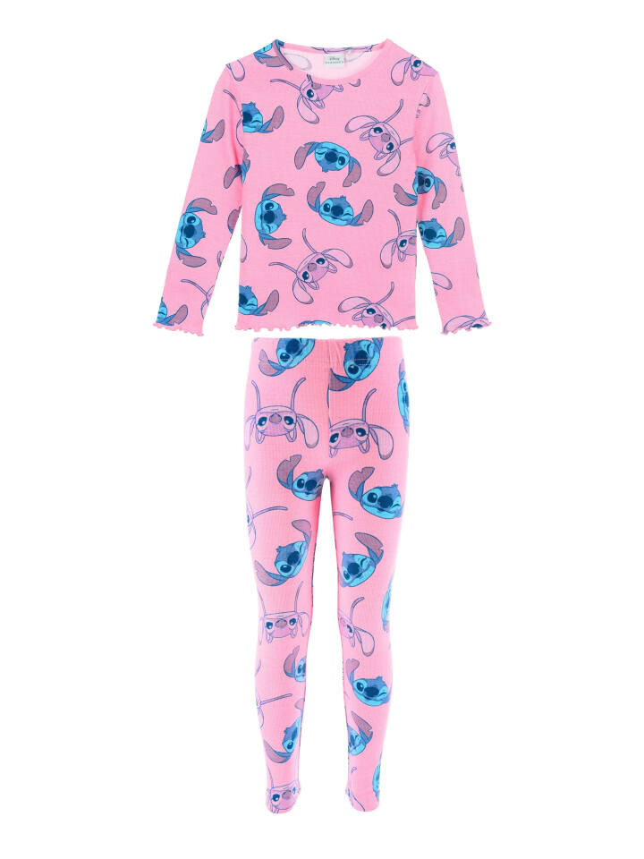 

Рубашка с длинным рукавом Disney 2tlgOutfit & Leggings Stitch, розовый