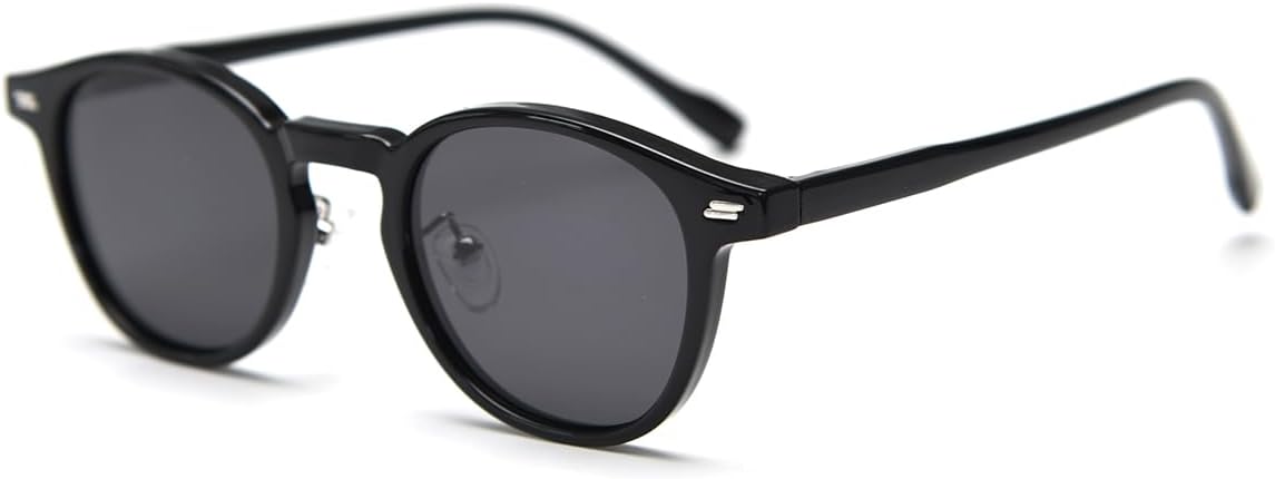 

Поляризованные солнцезащитные очки в стиле ретро для женщин, корейский стиль, ультралегкие круглые солнцезащитные очки для мужчин, оправа Tr90, унисекс weiyuchen, Black