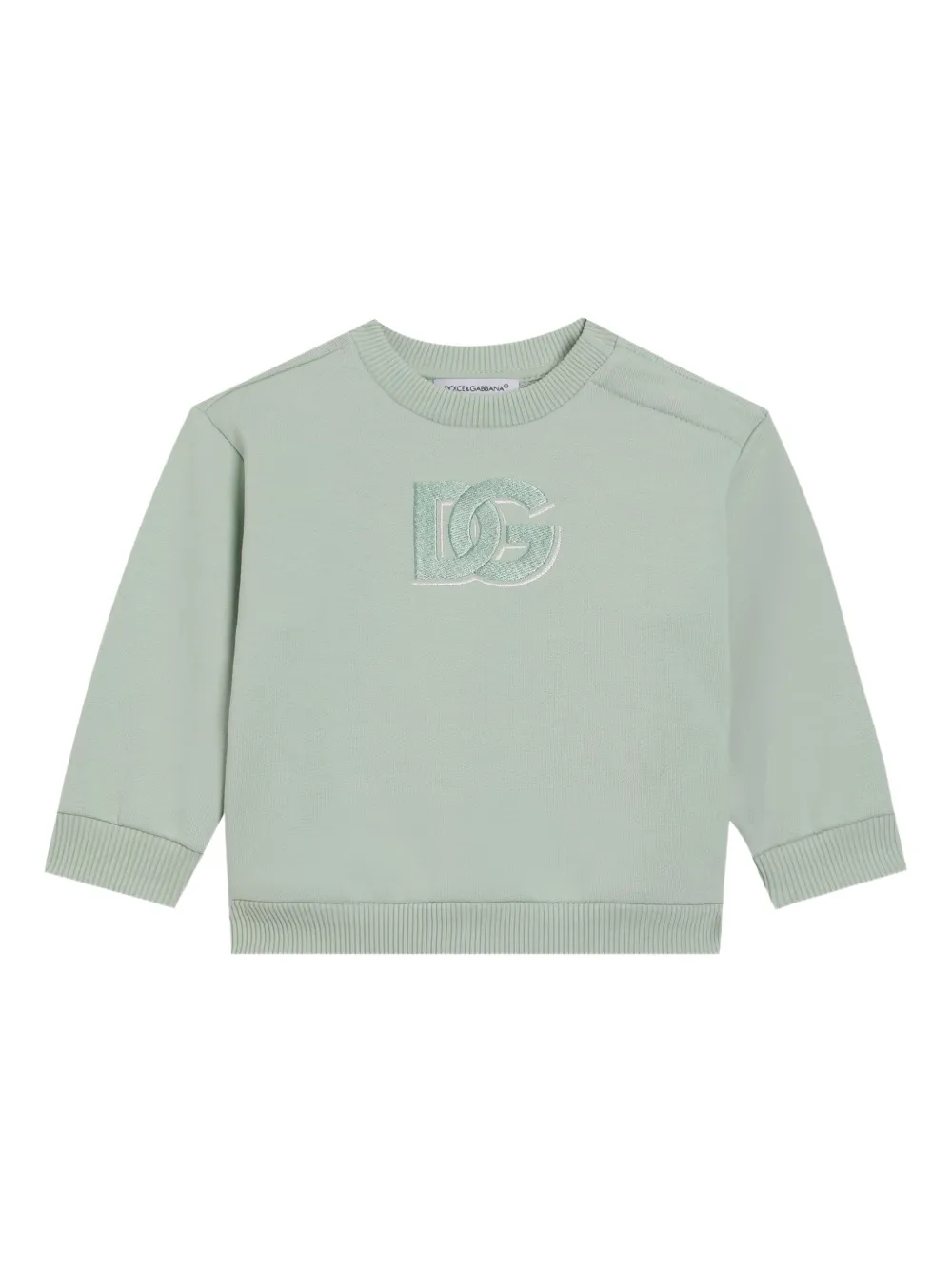 

Толстовка с вышитым логотипом Dolce & Gabbana Kids, зеленый