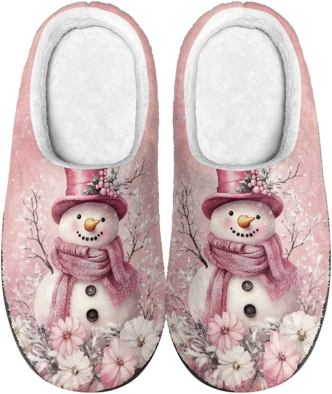 

Домашние и тапочки для женщин, мужские удобные фланелевые теплые тапочки на плоской подошве, зимние домашние сабо Tofrimade, розовый