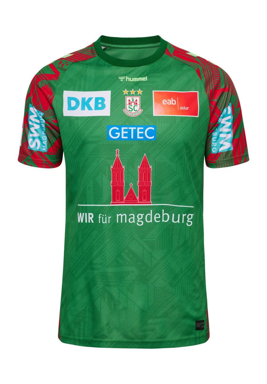 

Спортивная футболка Hummel Print T-shirt, Jelly Bean/Green