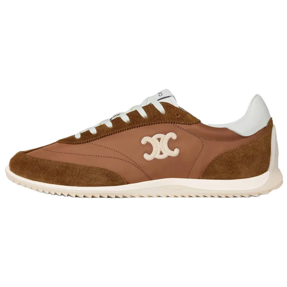 CELINE Triomphe Calfskin Low top Casual Shoes 1cm мужские коричневые