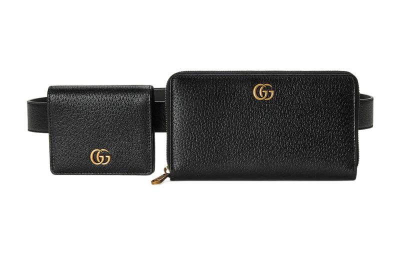 

Gucci Кожаная сумка-кошелек/поясная сумка, унисекс, черная