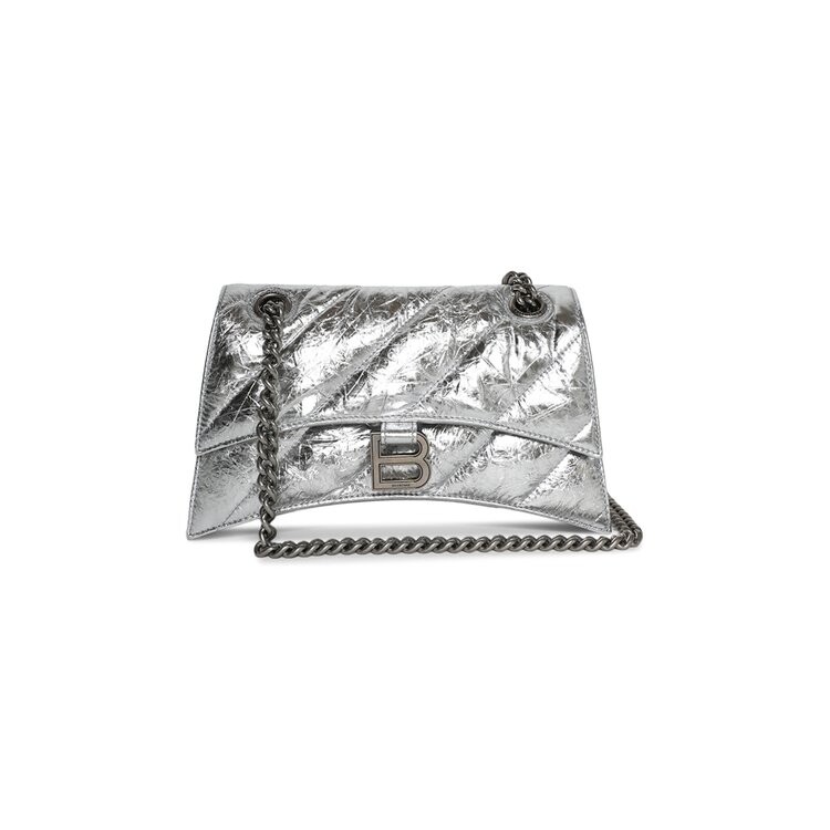 

Сумка через плечо Balenciaga Crush Chain Bag, серебряный