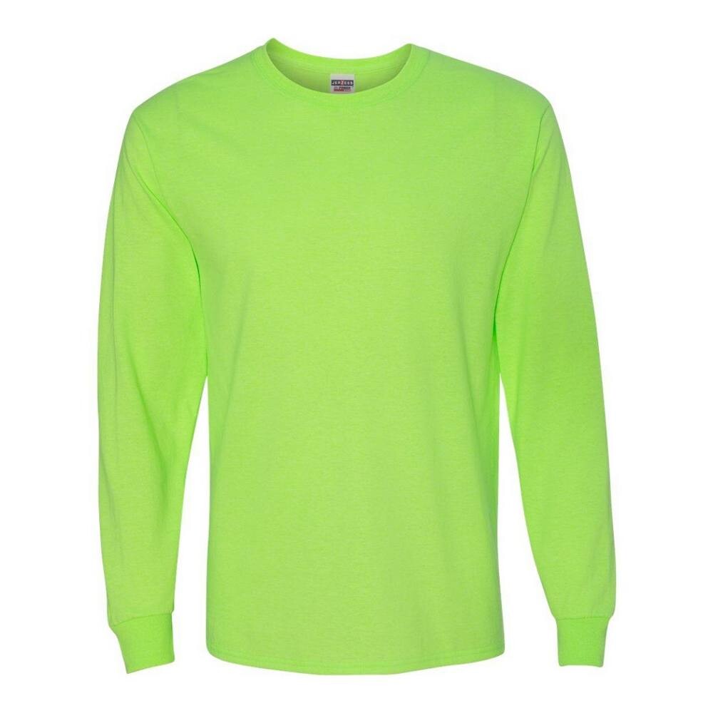 

Футболка Jerzees Dri-power с длинными рукавами 50/50 JERZEES, цвет Neon Green