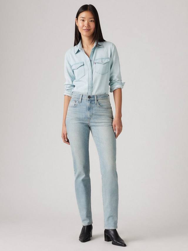 

Прямые джинсы с высокой посадкой 724 Levi's, светло-синий