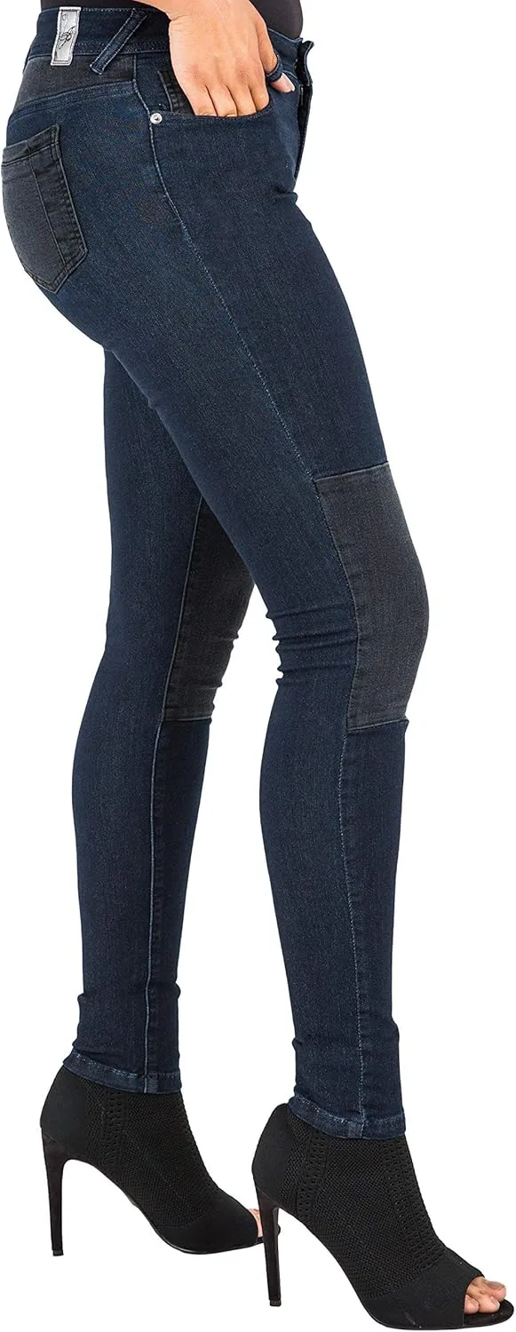 

Poetic Justice женские джинсы Curvy Fit черные с наколенниками Stretch Indigo Moto