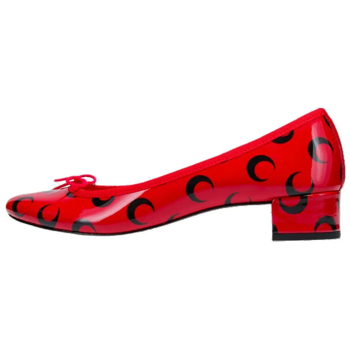 Marine Serre Туфли Repetto x Camille Moon на массивном каблуке, высокие, 3 см, женские, красные
