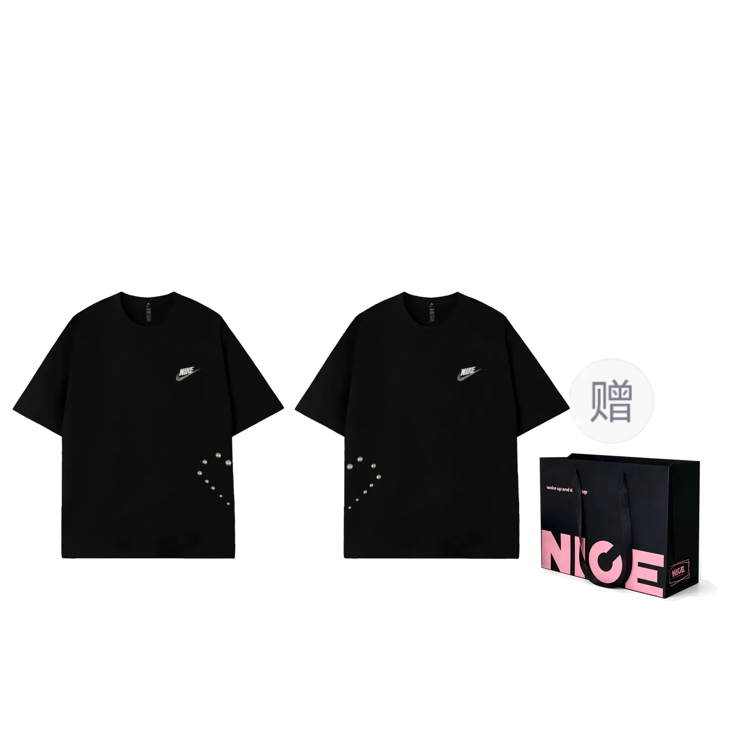 Футболка Nike Sportswear Club 2 Pack черная