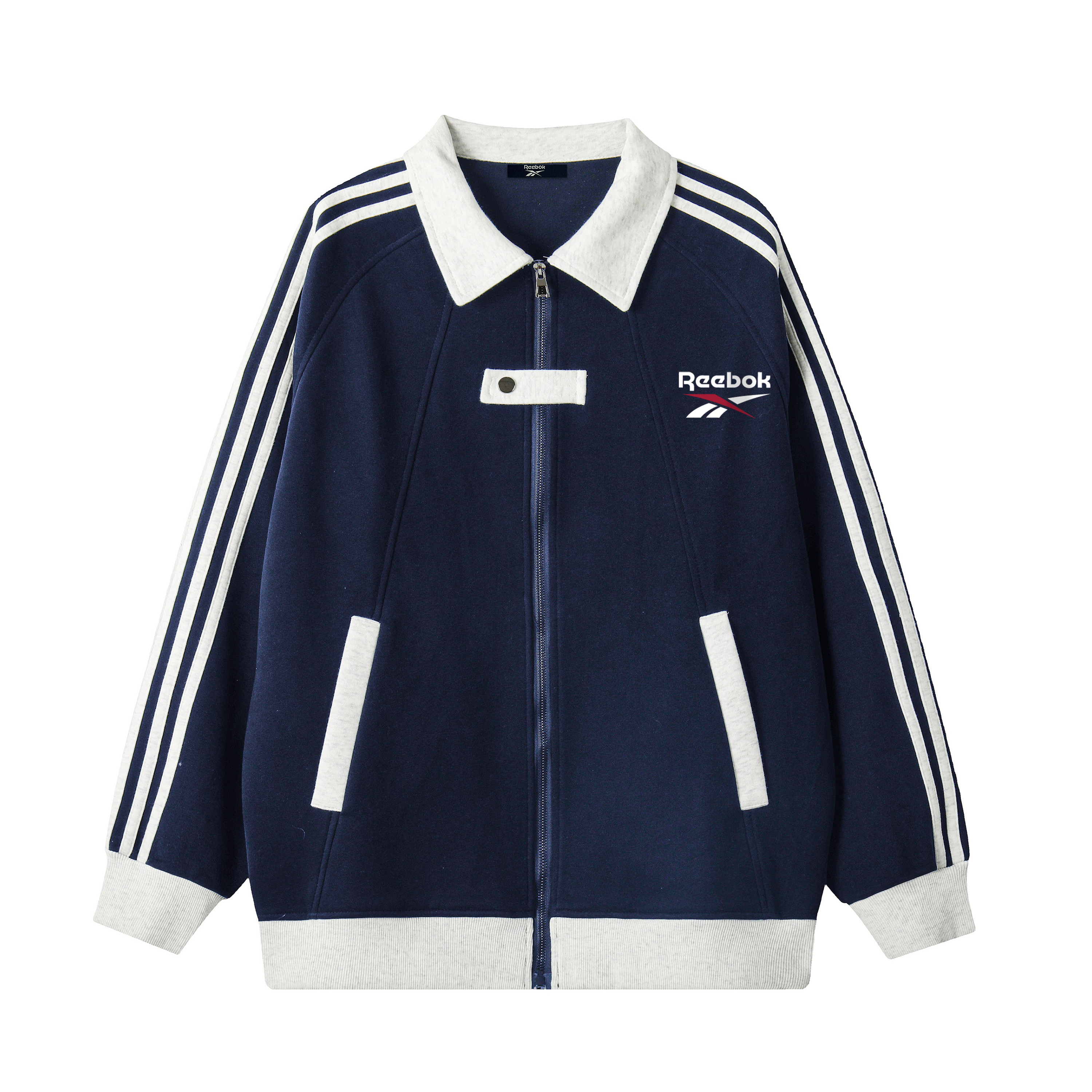 

Свитшот Unisex Lapel Moderate Heavyweight Reebok, темно-синий