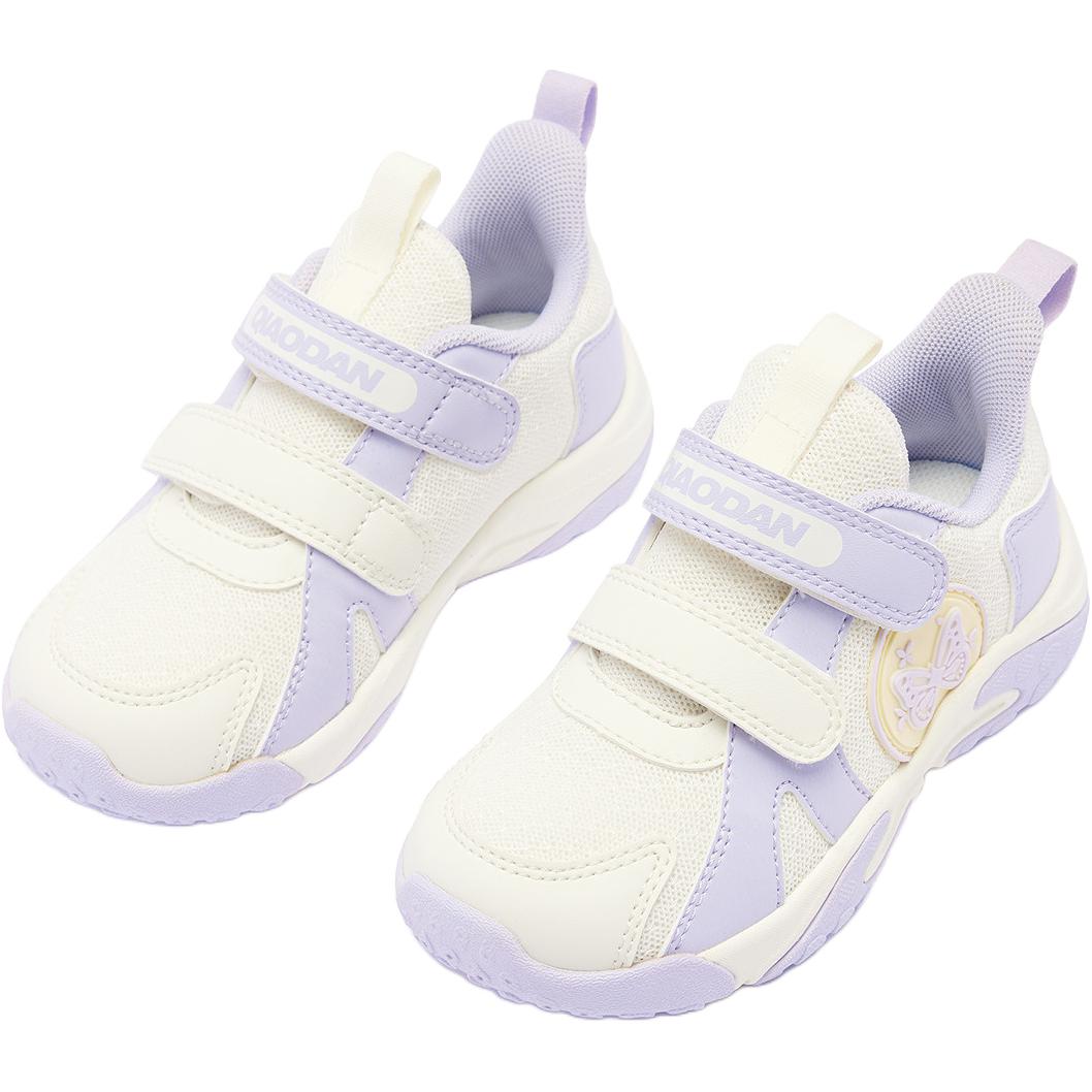 QIAODAN Антискользящие износостойкие низкие детские ботинки beige purple infant and toddler — фото 4