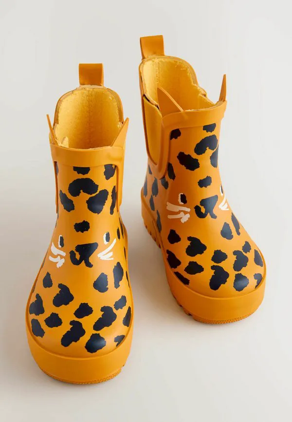 Резиновые сапоги стандартного размера Next, Yellow Leopard Print — фото 3