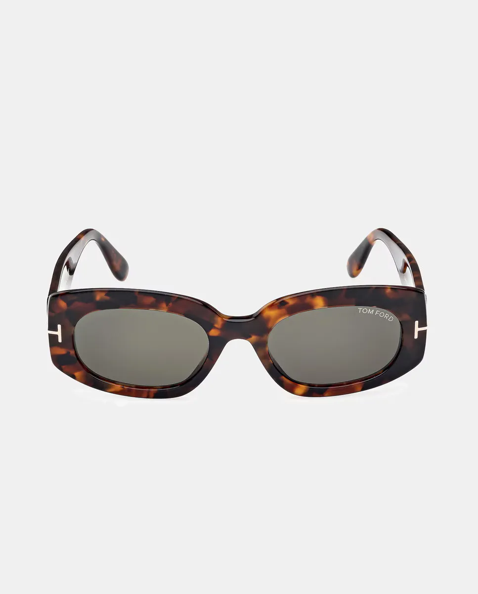 

Женские круглые солнцезащитные очки в ацетатовой оправе черного цвета Tom Ford, коричневый