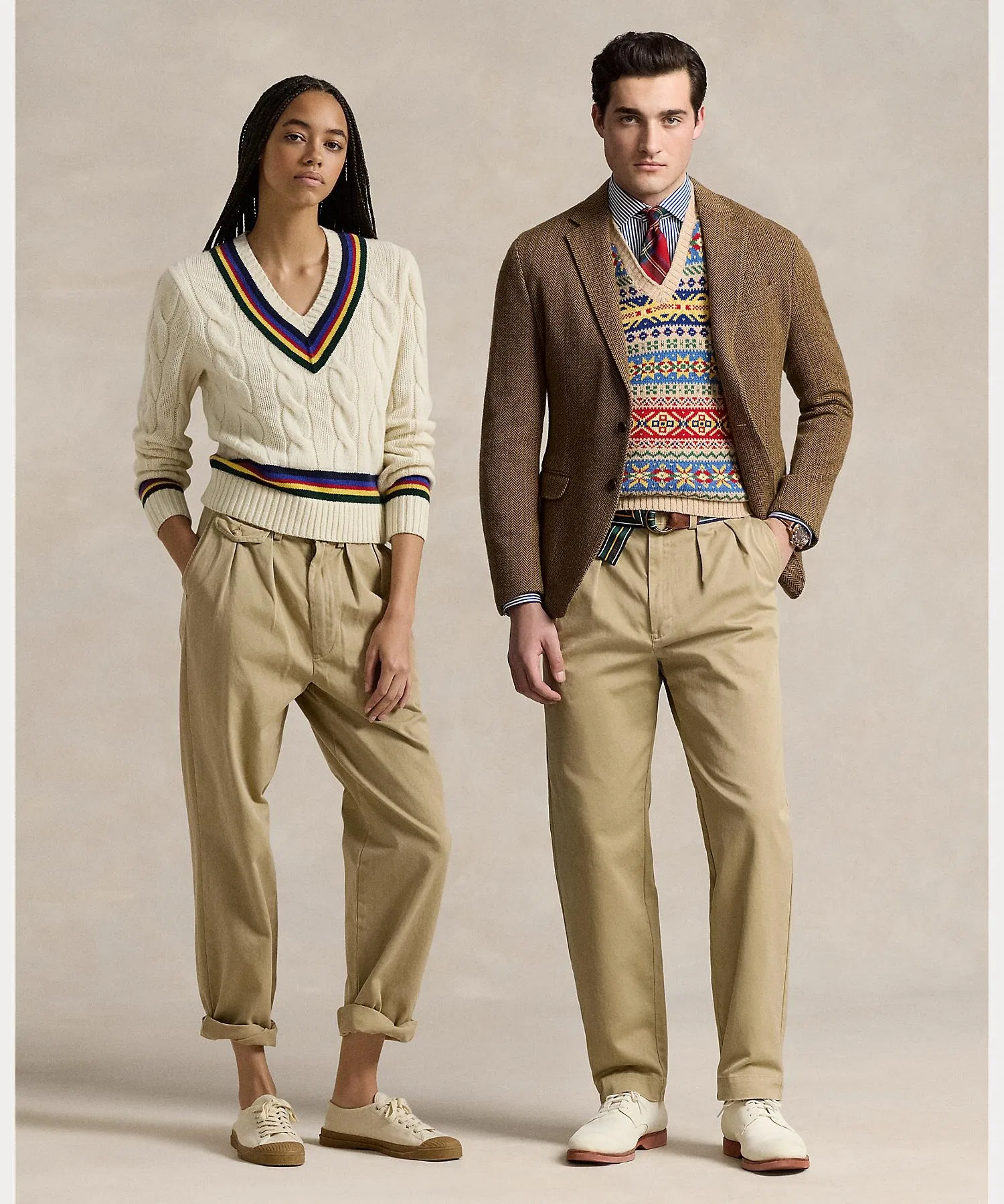 Мужские брюки-чинос POLO RALPH LAUREN хлопковые коричневые