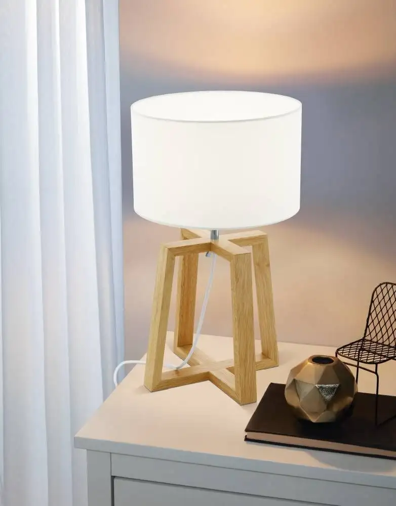 

Лампа EGLO "CHIETINO 1" настольная Ø 26,00 см, Высота: 44,00 см., цвет natur, chrom weiss