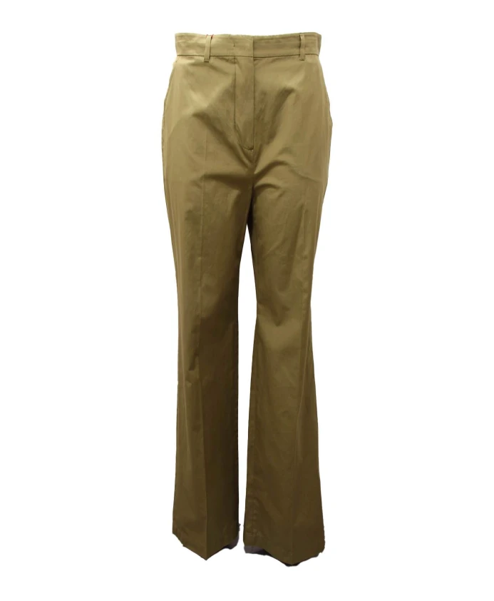 Зеленые хлопковые брюки, модель Casarsa Max Mara, зеленый