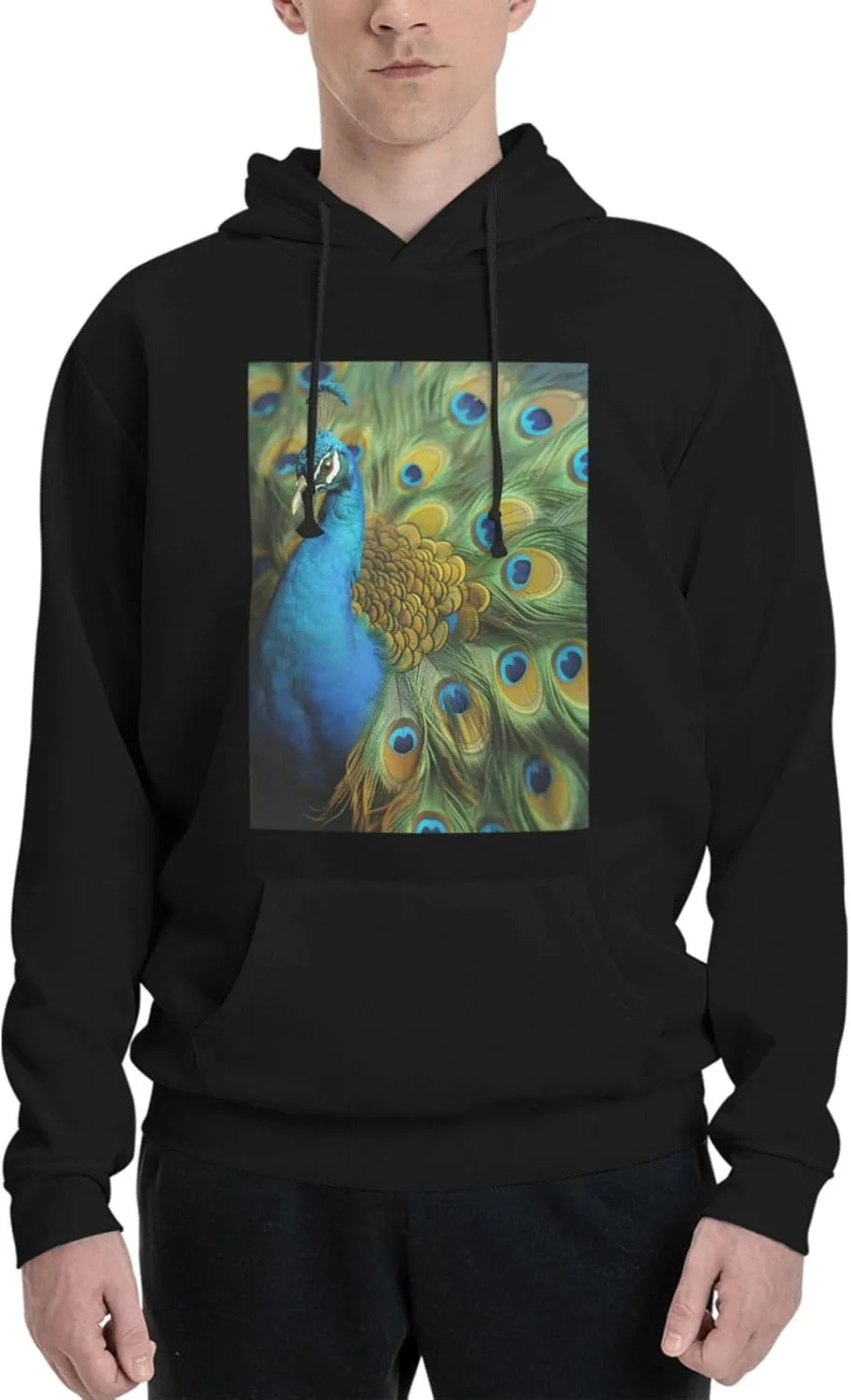 

Мужская флисовая толстовка с капюшоном Peacocks feather LKWSCGHM