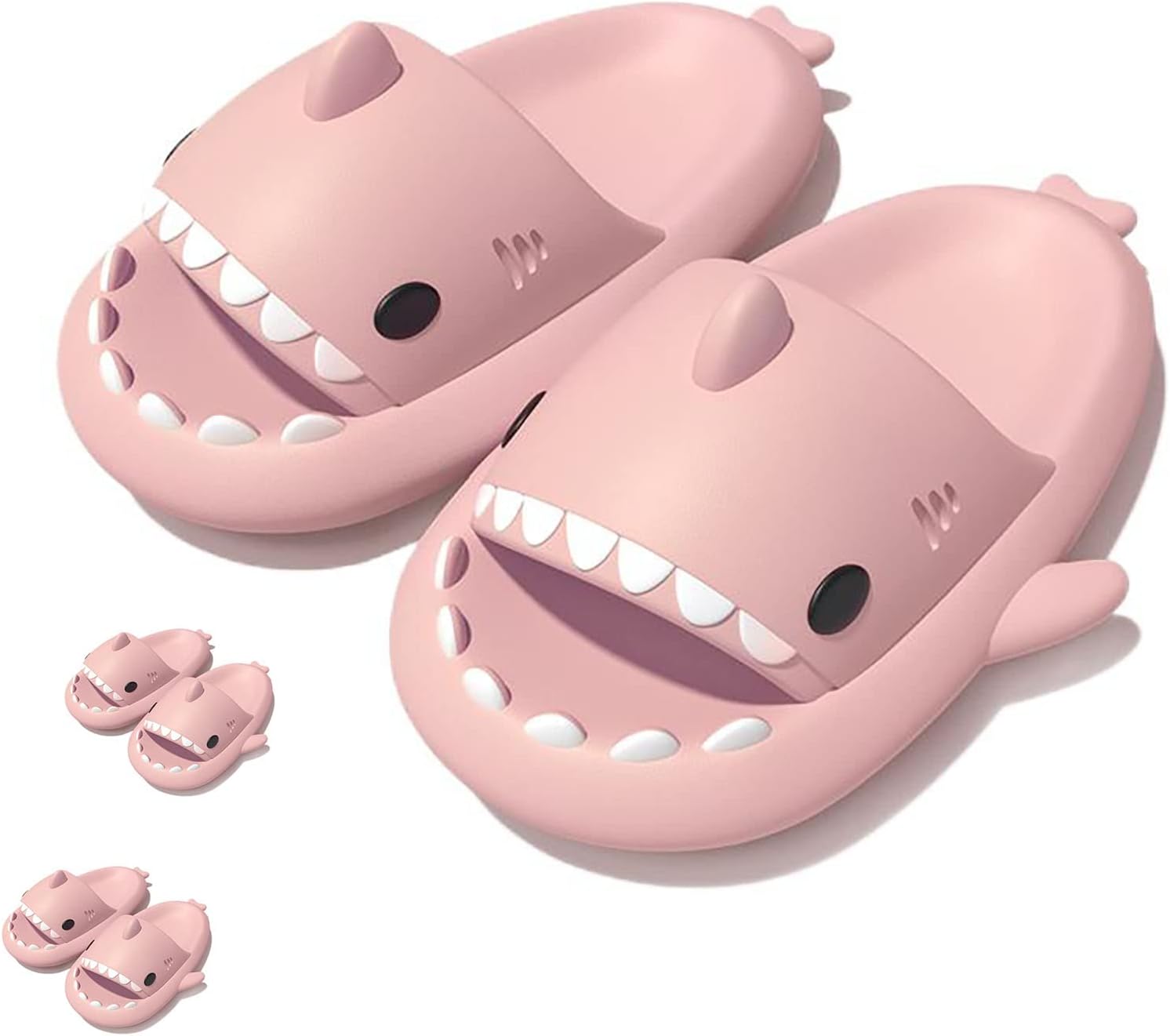 

Шлепанцы с акулами для женщин и мужчин, оригинальные шлепанцы Shark Slides, пляжные и для ванной, шлепанцы с акулой Generic, розовый