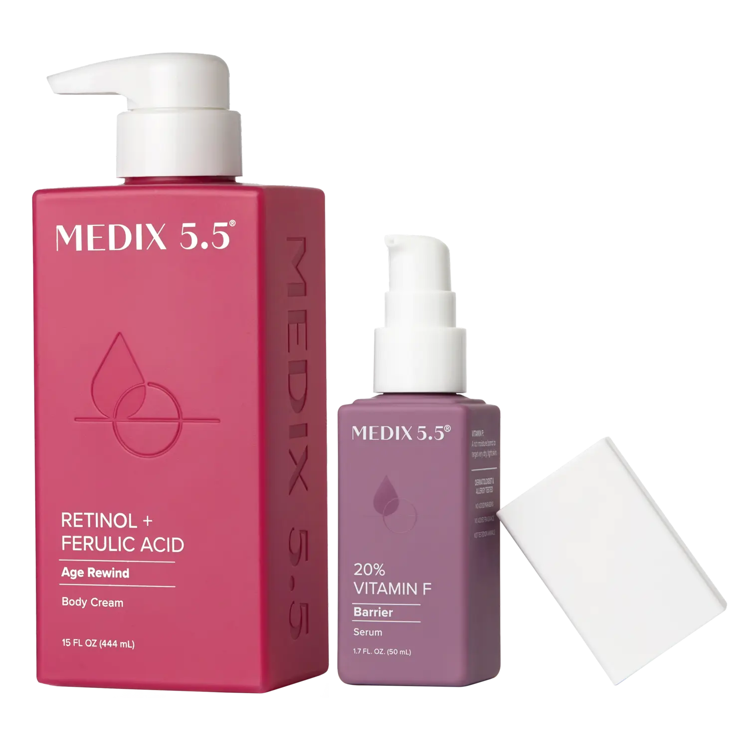 

Поддержка и укрепление | Крем для тела с ретинолом и феруловой кислотой, сыворотка с 20% витамина F Medix 5.5