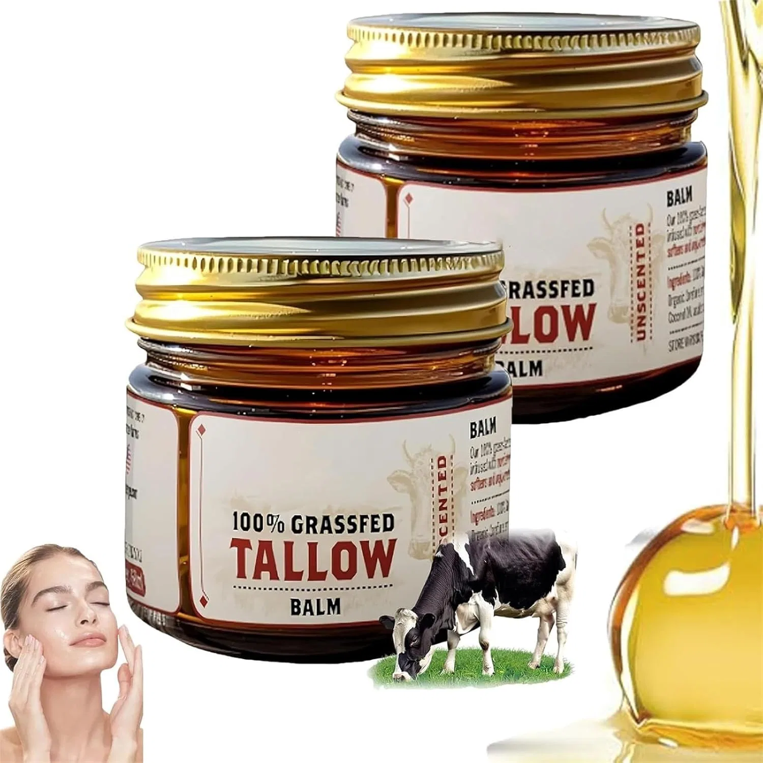 Молочко для умывания Erisamo — Бальзам для кожи Primal Range Beef Tallow из говяжьего жира, 220 г