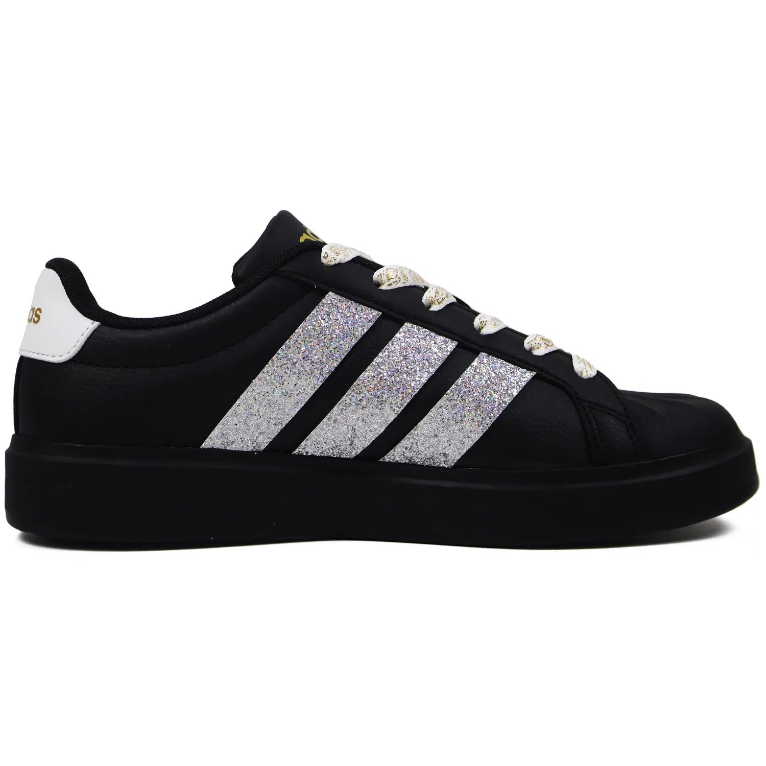Кроссовки для скейтбординга детские Adidas Street Talk черно-серебристые — фото 3