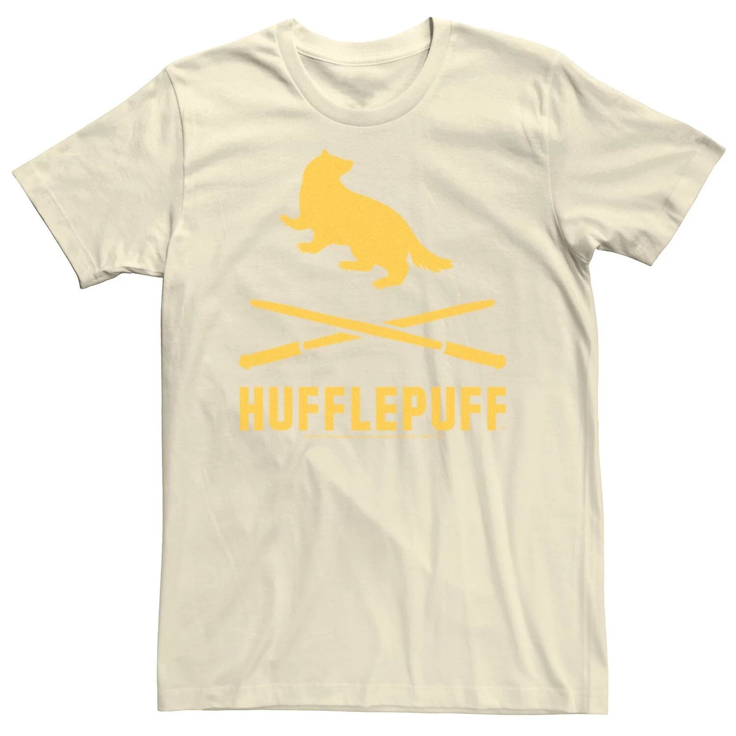 

Мужская футболка с логотипом Hufflepuff и скрещенными палочками Harry Potter