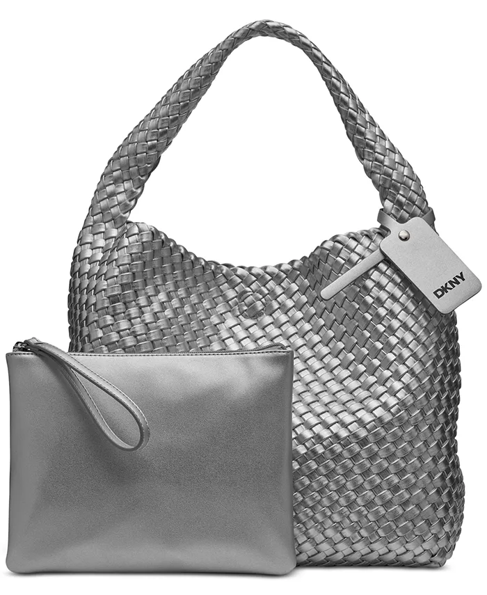 

Гигантская сумка-тоут Giselle DKNY, серебряный