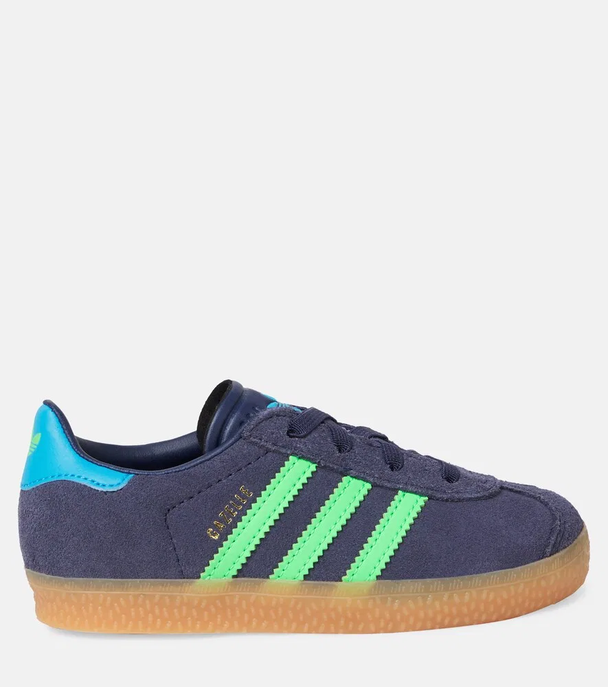 Замшевые кроссовки Gazelle Indoor Adidas Originals Kids, синий — фото 3