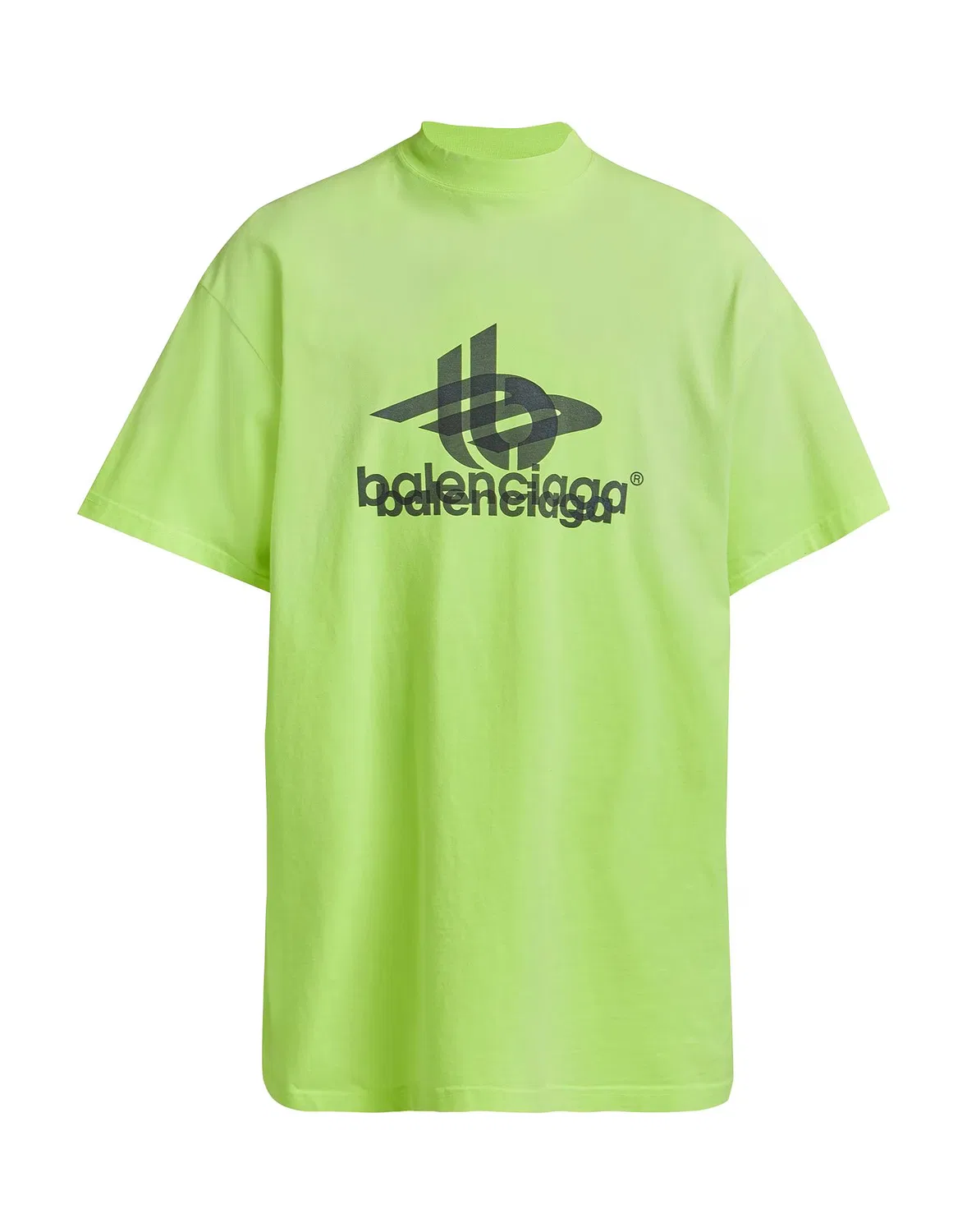 Футболка с логотипом BALENCIAGA, лаймовый