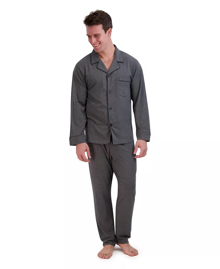 

Мужская пижама из хлопка и модала, 2 предмета Hanes, серый