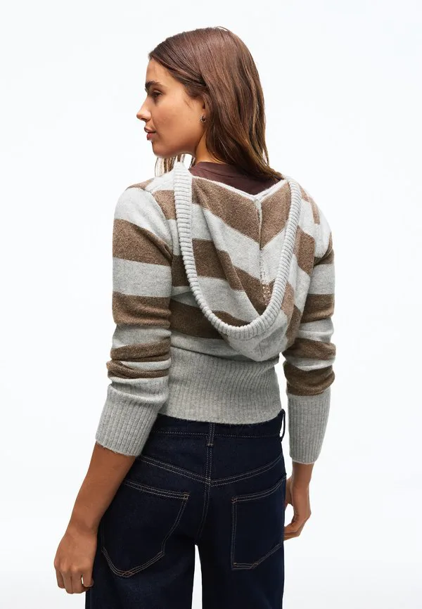 

Толстовка с капюшоном Bershka, Grey, Серый, Толстовка с капюшоном Bershka, Grey
