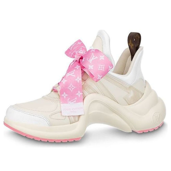 Кроссовки archlight 1.0 sneakers 'beige with pink monogram ribbon' Louis Vuitton, бежевый