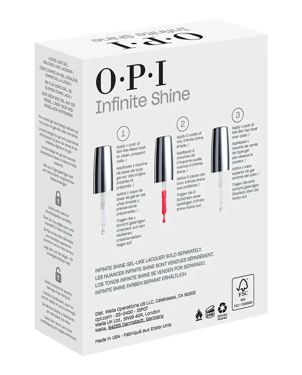 Набор Duo Лак для ногтей долгого действия Infinite Shine Верхнее покрытие + Базовое покрытие Opi — фото 3