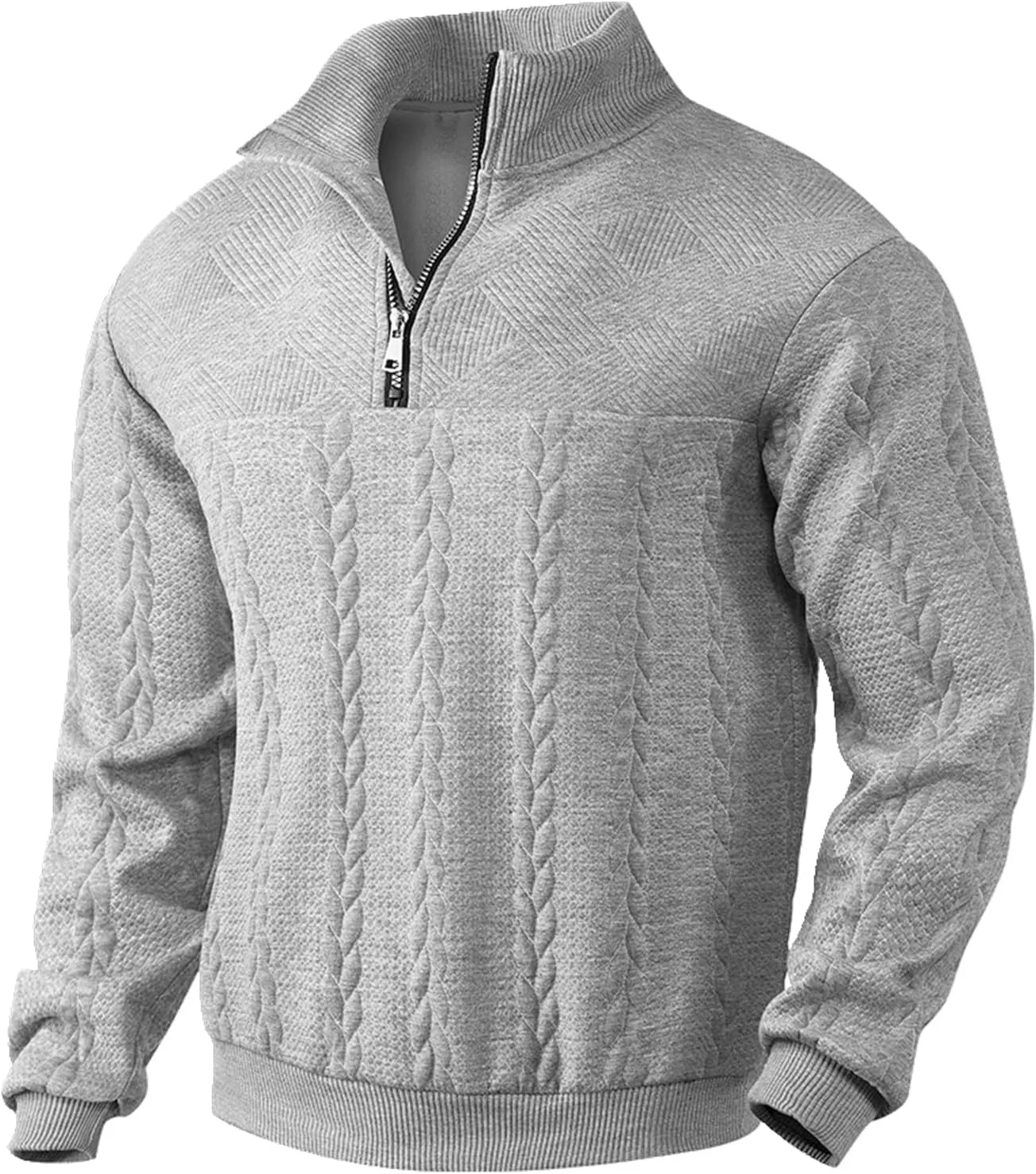 

Мужской свитер с длинным рукавом и четверть-молнии YOURNAME