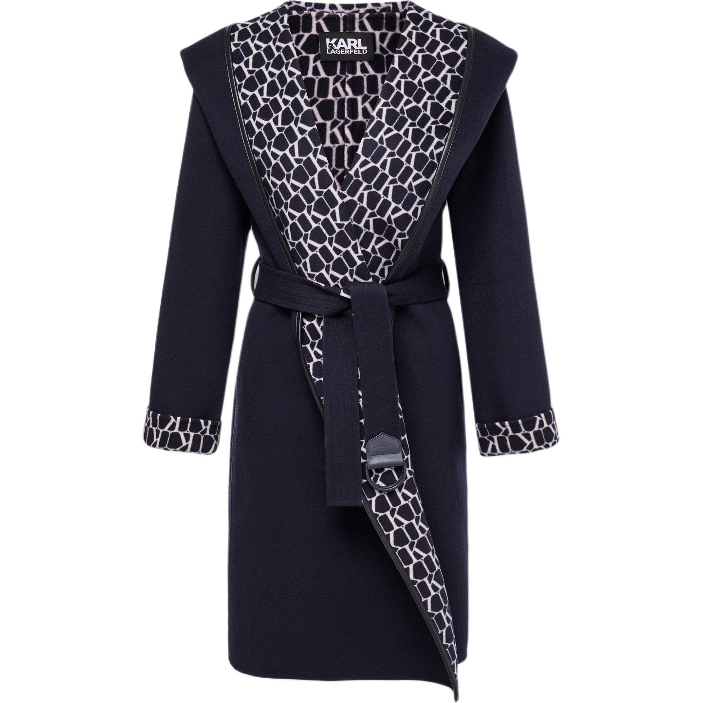 

Karl Lagerfeld французская роскошь корейский стиль вечеринка уличный стиль FW25 пальто женское KARL LAGERFELD/Karl Lagerfeld Jeans, темно-синий