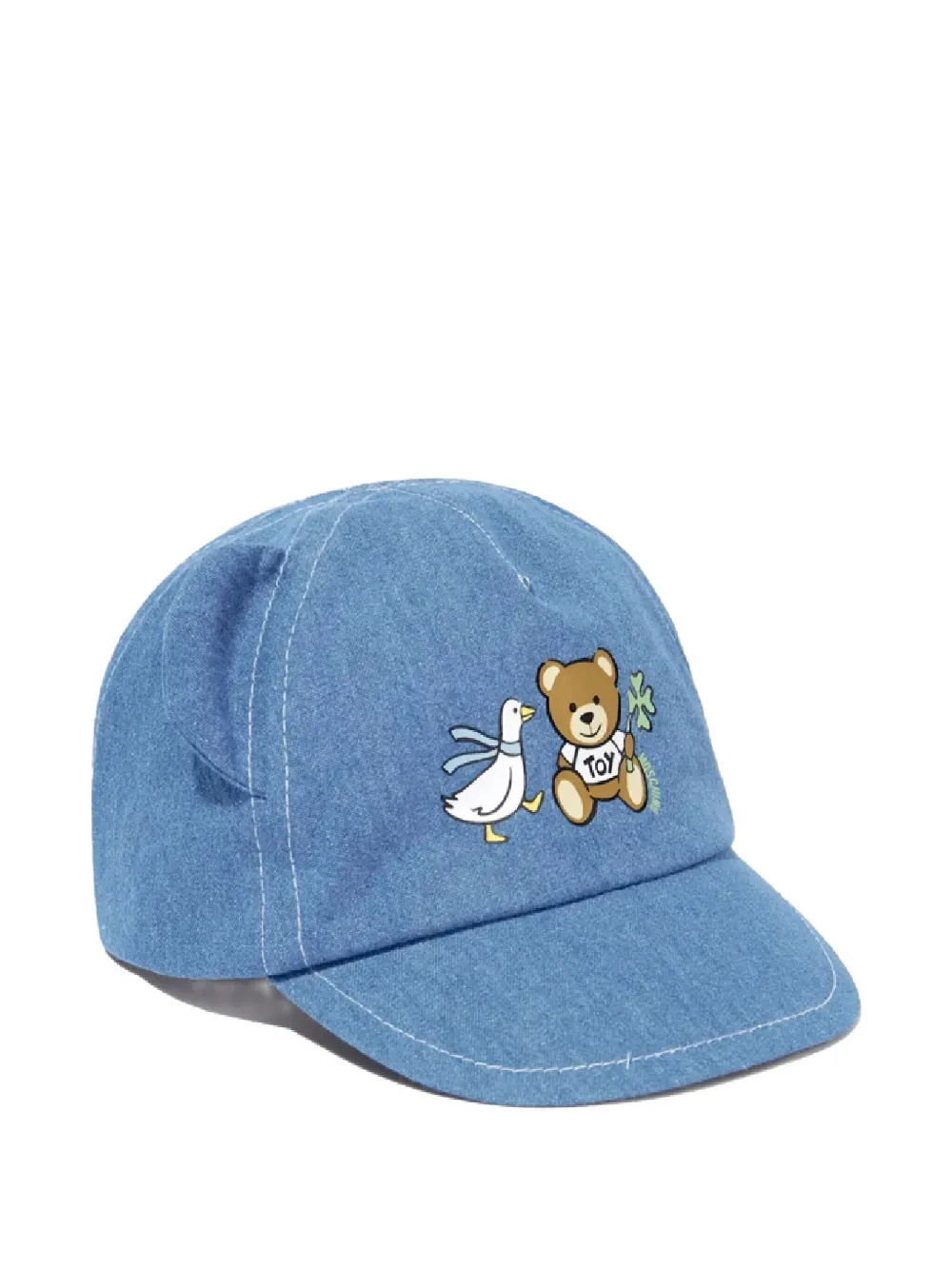 

Бейсболка с аппликацией в виде ушей Moschino Kids, синий