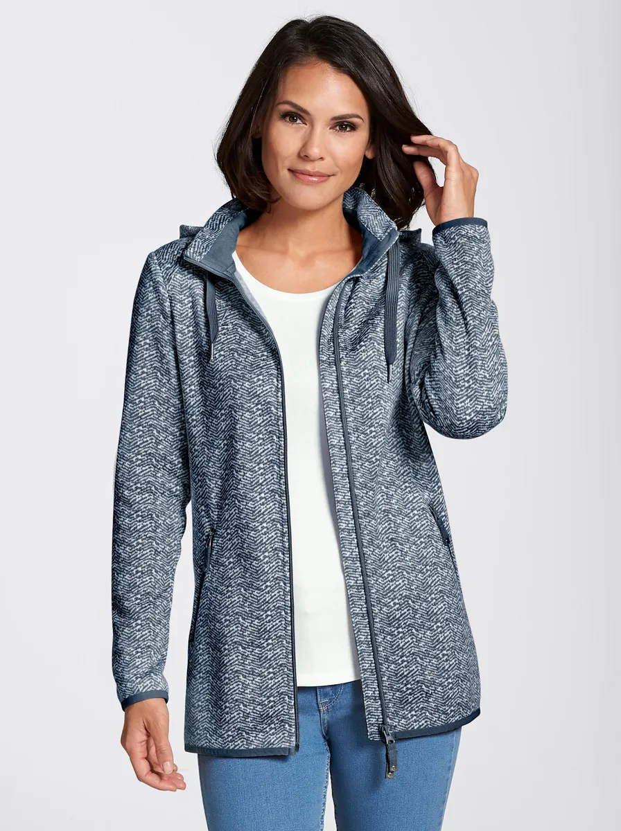 

Флисовая куртка с капюшоном в стиле casual Casual Looks, белый