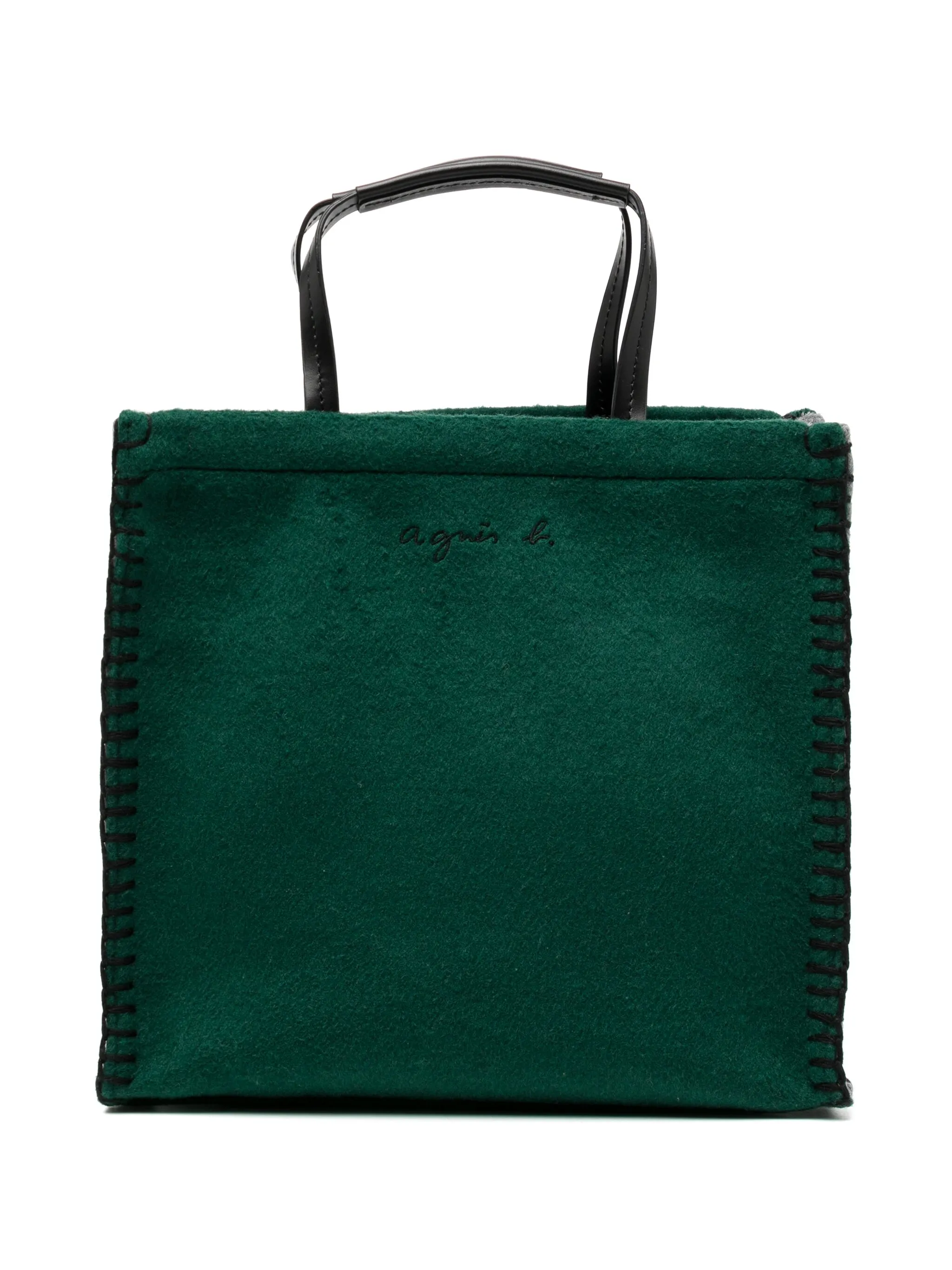 

Сумка с вышитым логотипом Agnès B., зеленый