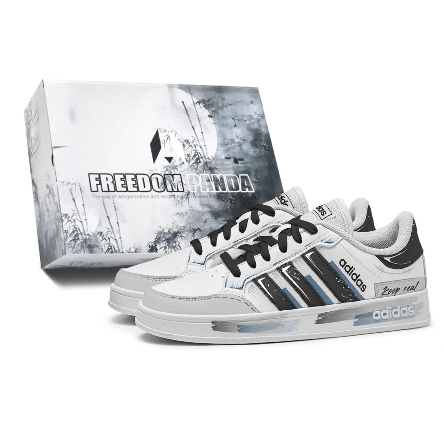 

Adidas Neo Кроссовки для скейтбординга Breaknet Flight Journal, Box, износостойкие, низкие, унисекс, черный с белым