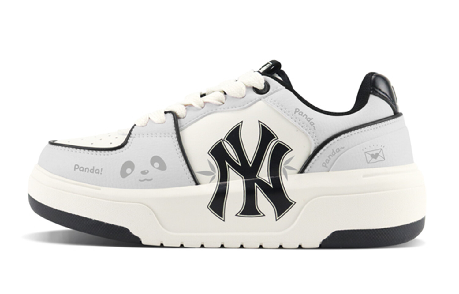 

Кроссовки MLB Chunky Liner Skateboarding Shoes Unisex Low-top Grey/white/black, серый