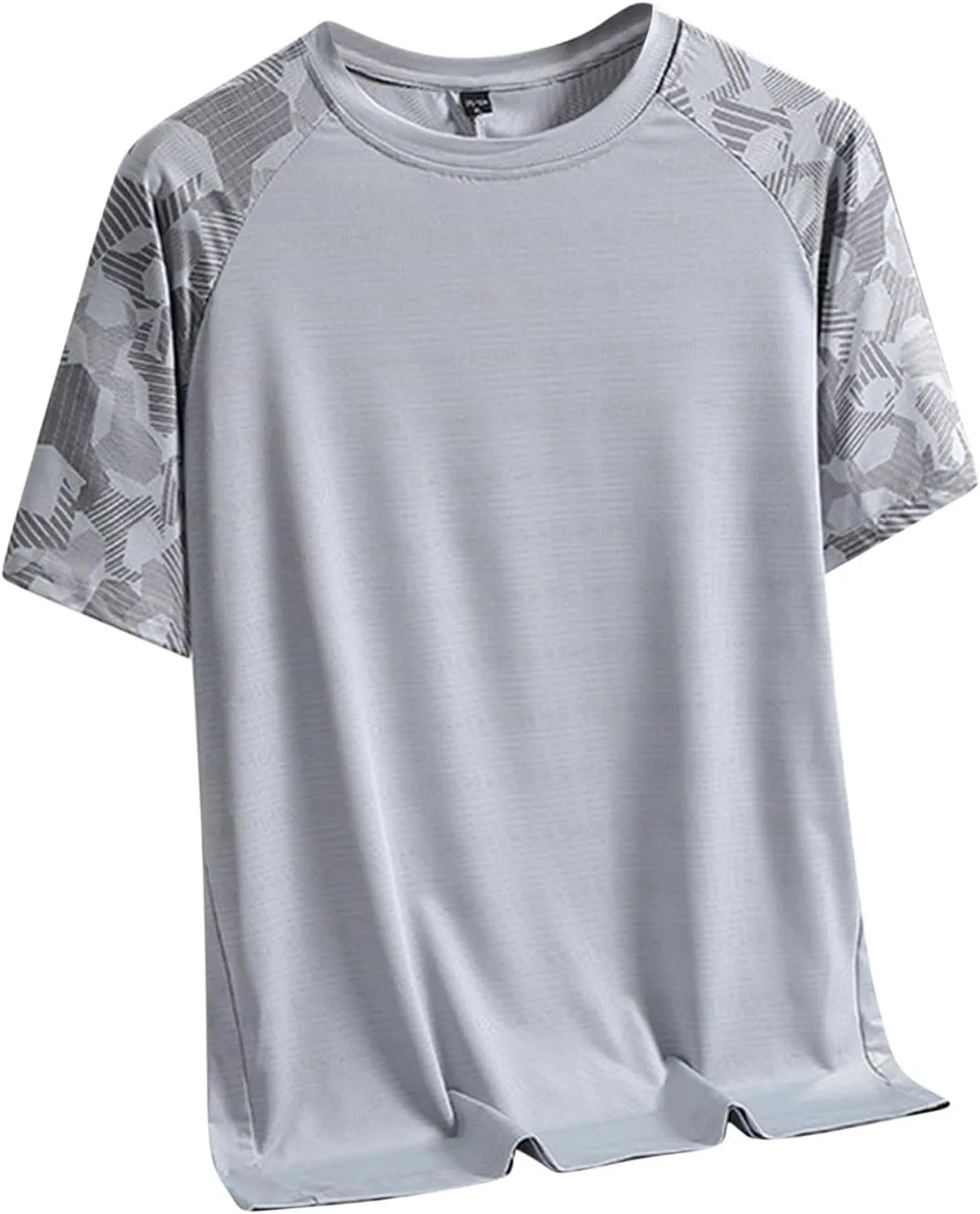 

Xiaojmake мужская футболка с влагоотводящим эффектом, круглый вырез, короткий рукав, для спорта и лета