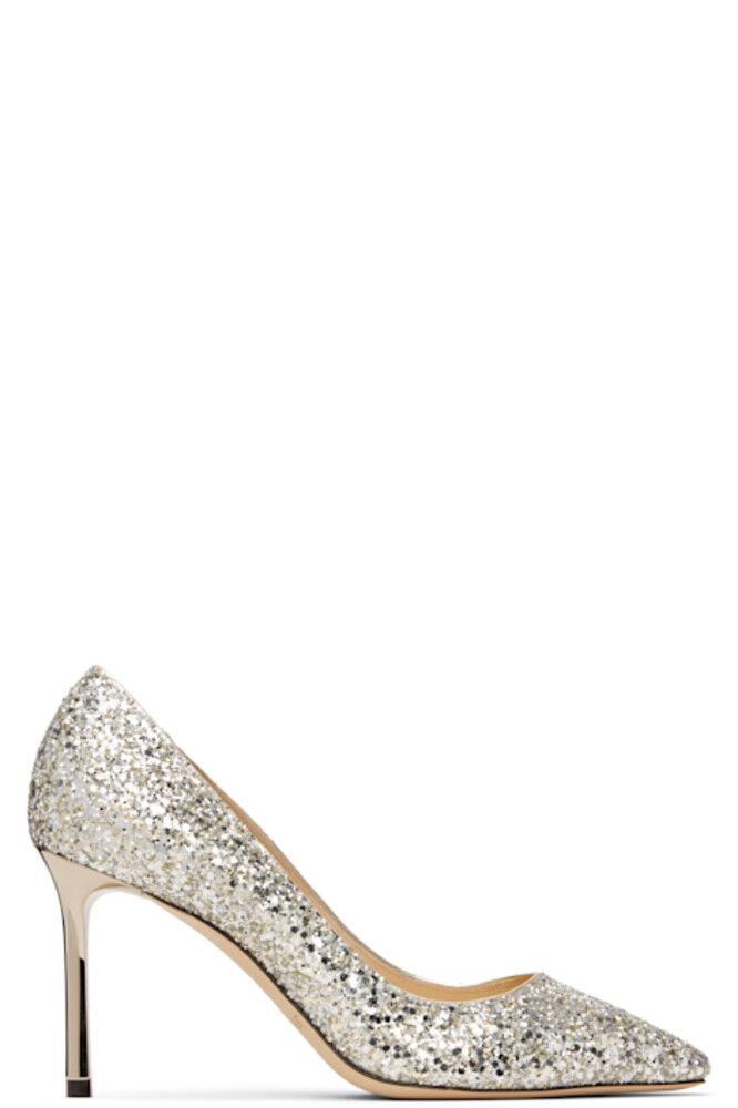 Серебряные туфли Romy 85 Jimmy Choo