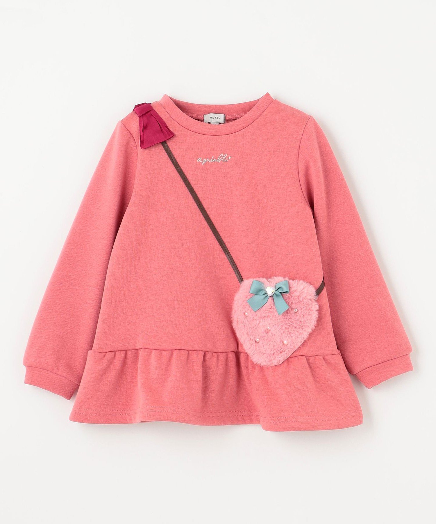 Толстовка-клатч на флисовой подкладке ANY KIDS, Pink x Strawberry [012] — фото 4